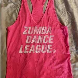 Zumba Hot Pink Zumba Dance League Mesh Racerback Tank Size M